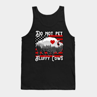 Vintage Do Not Pet The Fluffy Cows Tank Top